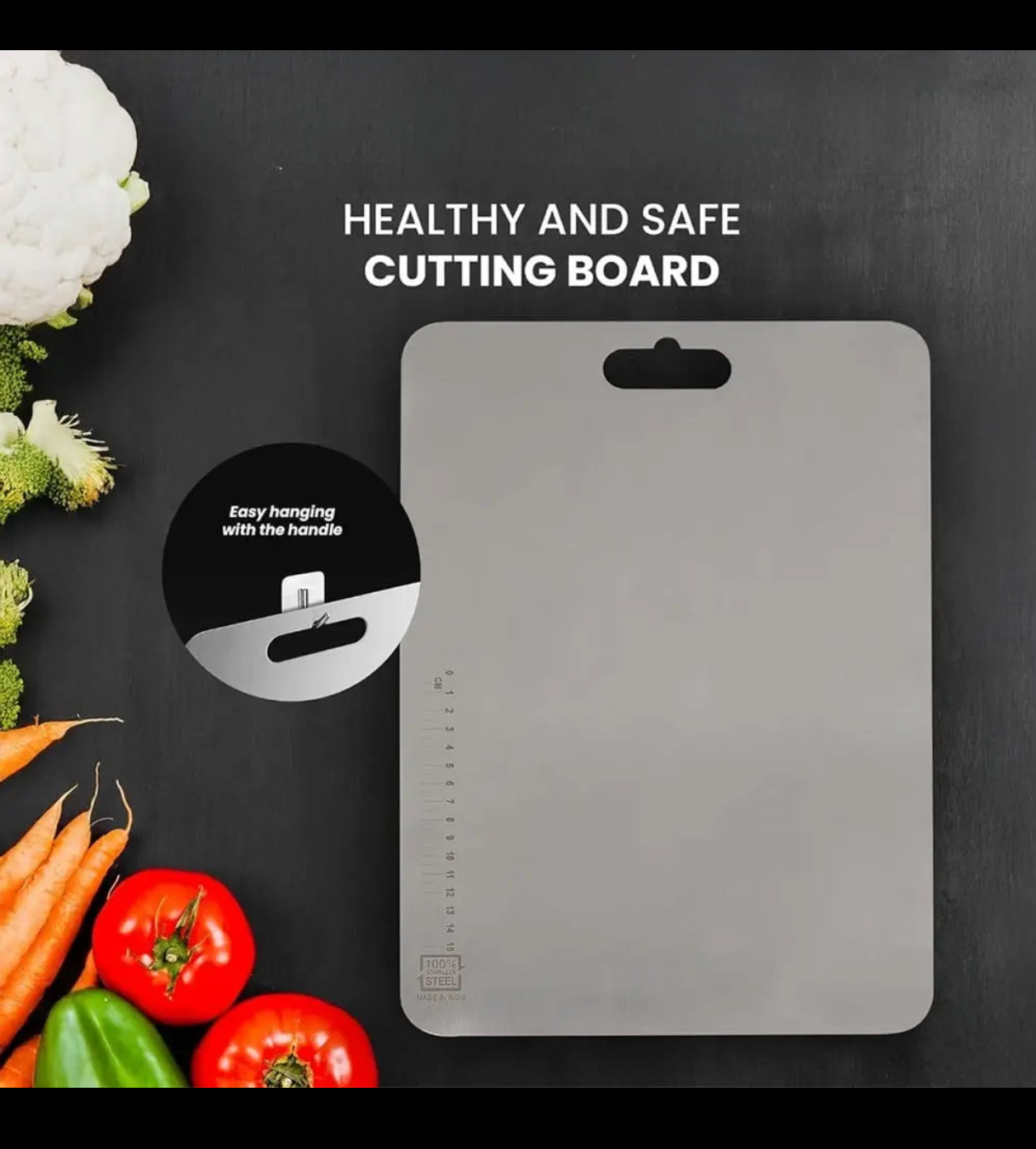 Healthy and Safe || Premium Stainless Steel Chopping board