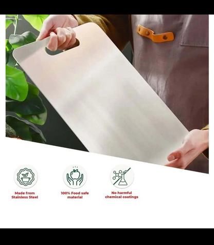 Healthy and Safe || Premium Stainless Steel Chopping board